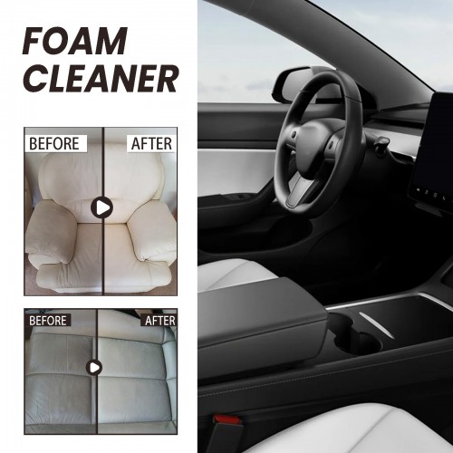 Homonth Car Multi-purpose Foam Cleaner Powerful Stain Remover Headliner Seat Car Upholstery Cleaner 120ml